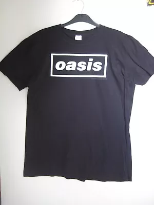 Buy Oasis Black Decca Logo T Shirt Official Licensed 2019 Size Large L • 12.99£