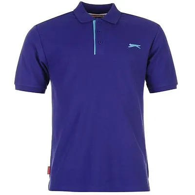 Buy Mens Slazenger Plain Polo Shirt Tshirt Short Sleeves Comfortable Fit Size S-4XL  • 11.99£