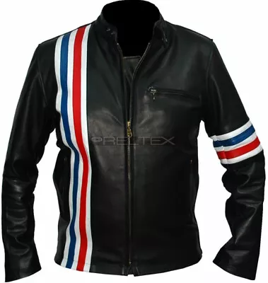 Buy EASY RIDER Classic American Vintage Biker Faux Leather Jacket EU52 LRG 42in 8 • 299.99£