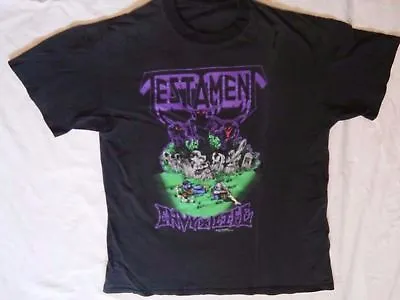 Buy Testament T-shirt 1990 Practice What You Preach USA Tour Envy Life Used Holes • 70.59£