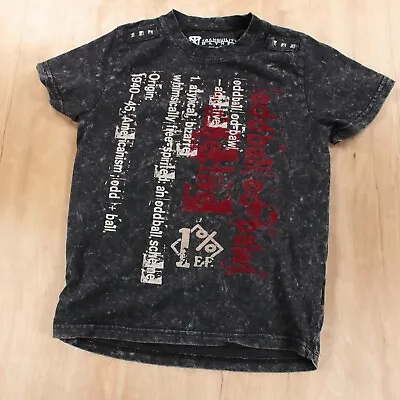 Buy Vtg TRANQUILITY MAYHEM Oddball Acid Wash Studded T-shirt Kids SMALL 00s Y2k • 7.87£