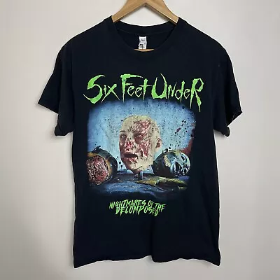 Buy Six Feet Under Band Shirt Mens Medium Black Short Sleeve Graphic Cotton Hardcore • 18.33£