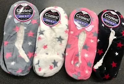 Buy Ladies Soft Fluffy Fleece Lined Grip Bow Thick Winter Warm Cosy Slipper Socks • 4.99£