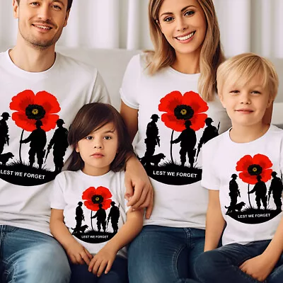 Buy Veteran UK Flag Remembrance Day Poppy Lest We Forget 2024 T-Shirt Top Gift #LWF • 6.99£