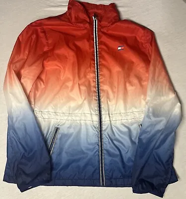 Buy Tommy Hilfiger Bomb-Pop Red White Blue Windbreaker Jacket Packable Ladies Large • 21.80£