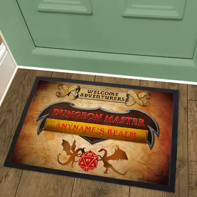 Buy Dungeon Master Personalised Welcome Mat Doormat Based On Dungeons & Dragons • 22.99£