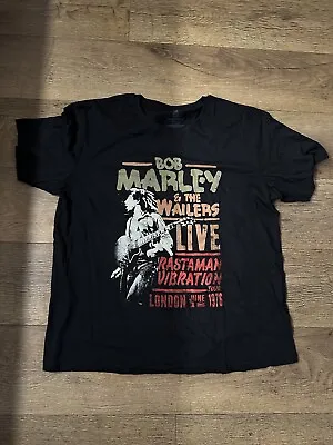 Buy Mens Bob Marley Rastaman Vibration Tour 1976 T Shirt Large New • 0.99£
