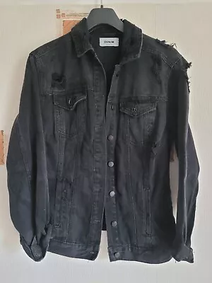 Buy New Look - Black Denim, Oversized, Distressed Jacket  • 12£