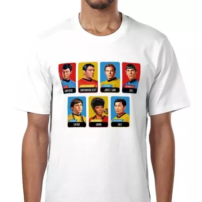 Buy The Cast Of Star Trek Sulu Mccoy Spoch Scott Uhura T-shirt Size S-xl New • 11.50£