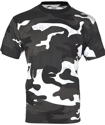 Buy E1 Mens Military Camouflage T Shirt Camo Army Combat New S-5xl • 6.99£