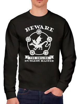 Buy Beware The Smiling Dungeon Master Youth & Mens Sweatshirt D And D Dragons Gamer • 19.99£