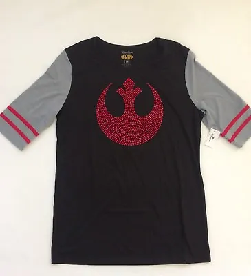 Buy BNWT Disney Parks Star Wars Rebel Alliance Ladies Women's Shirt Top Sz M Black • 22.05£