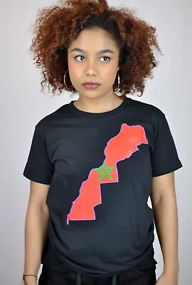 Buy Unisex African Country Map T-Shirt, African Tee Shirt,Morocco Map  T-shirt  • 25£