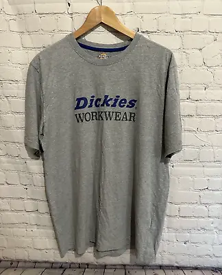 Buy Dickies Mens Workwear T-Shirt Size XL Grey Short Sleeve Light Cotton Tee • 9.90£