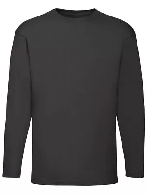 Buy Mens Crew Neck Essential Long Sleeve Cotton T Shirt Top Casual Tee Tops S-2XL • 5.99£