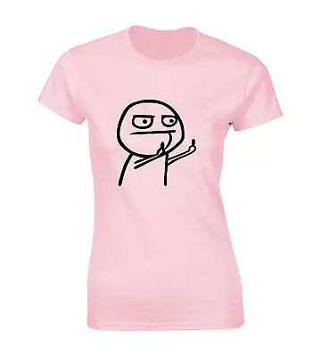 Buy Middle Finger Stickman Ladies T Shirt Funny Rude Joke Design Gift Idea Top • 7.99£