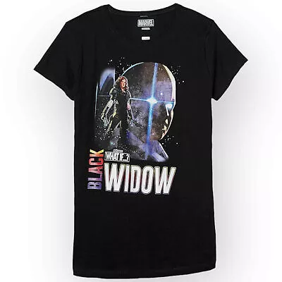 Buy Marvel Girls XL “What If The Watcher” Black Widow Galactic Poster T-Shirt 86XL • 8.84£