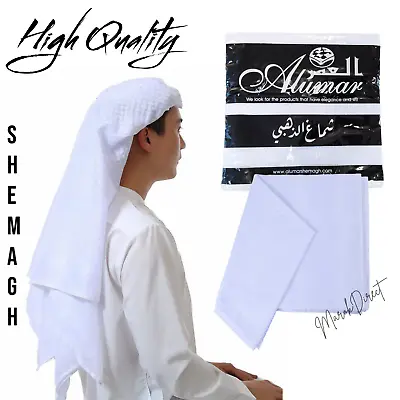 Buy Shemagh Keffiyeh Scarf Palestinian Arab Men Women White Palestine Head Neck Wrap • 12.95£