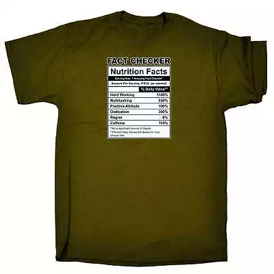 Buy Fact Checker Nutrition Facts - Mens Funny Novelty T-Shirt Tee T Shirt Tshirts • 12.95£