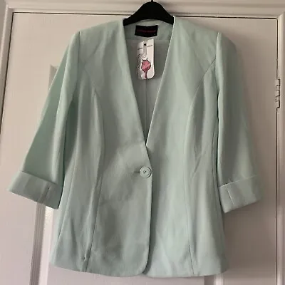 Buy BNWT Ladies Hudson & Onslow Classic Jacket Size UK 14 EUR 42 Pastel /Mint Green • 9.99£