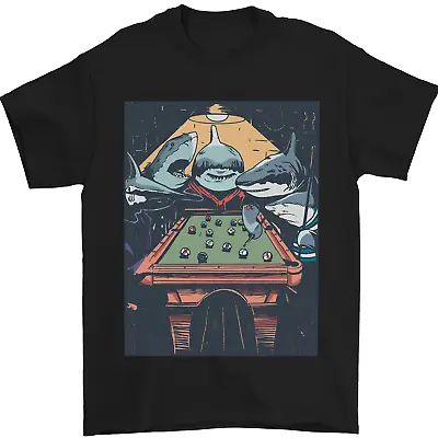 Buy Pool Shark Snooker Player Mens T-Shirt 100% Cotton • 6.99£