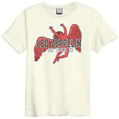 Buy Led Zeppelin Us Tour 77 Icarus Vintage White XL Unisex T-Shirt NEW • 20.99£