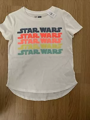 Buy New GAP Star Wars Girls T Shirt L 140-146 White Sequins Kids Age 10 11 FILM PINK • 5£
