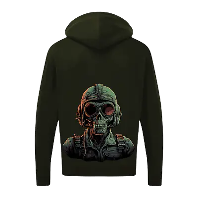 Buy Death Pilot Dark Olive Unisex Hoodies Limited Edition Great Quality Xmas Gift • 19.99£