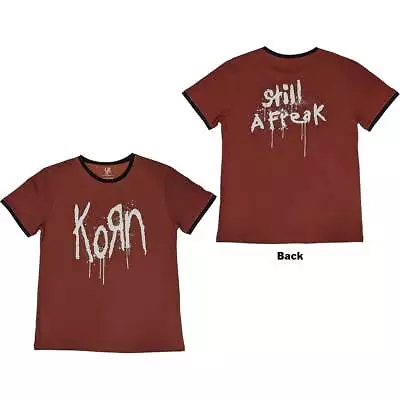 Buy ** KORN Still A Freak Red Ringer Official Licensed T-shirt ** • 17£