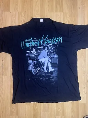 Buy  Vintage Whitney Houston 1991 T Shirt Size Large - Single Stitch - Back To Front • 250£
