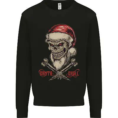 Buy Christmas Santa Skull Heavy Metal Biker Xmas Mens Sweatshirt Jumper • 16.99£