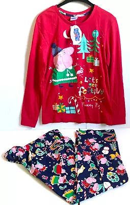 Buy Peppa Pig Pyjama Set Size Medium Let’s Get Festive Mummy Pig Xmas Matalan *new* • 14.99£