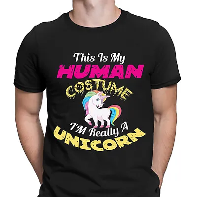Buy This Is My Human Costume I'm Really A Unicorn Funny Mens T-Shirts Tee Top #DNE • 13.49£