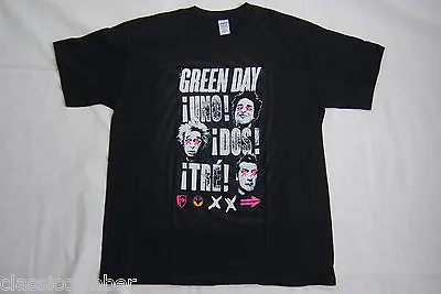 Buy Green Day Uno Dos Tre Small Faces Cross Eyes T Shirt Xl New Official Billie Joe • 10.99£