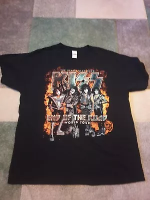 Buy KISS End Of The Road World Tour T-shirt Black Concert Rock Band Tee Size XL  • 23.99£