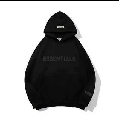 Buy Black Essentials Fear Of God Hoodie • 60£