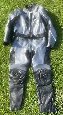 Buy Motor Cycle Leather Jacket & Trousers (dynamic) - Full Set That Zip Together (l) • 50£