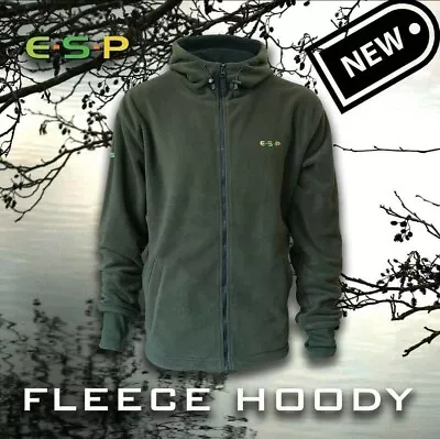 Buy NEW 2022 ESP Full Zip Fleece Hoody Carp Fishing Hoodie New • 53.99£