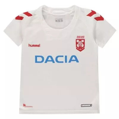 Buy Official Hummel Dacia England Rugby League T-Shirt Shirt Top Junior Boys 9-10 Yr • 9.99£