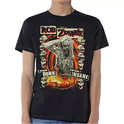 Buy Rob Zombie 'Born To Go Insane' Black T Shirt - NEW • 15.49£