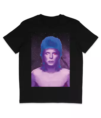 Buy David Bowie - Cosmic- Organic T-Shirt - Ziggy- Glam Rock - Aladdin Sane • 19.99£