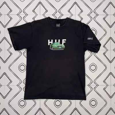 Buy Vintage HUF X Street Fighter II Black Jersey Cotton Large Print S/S T-Shirt M • 22£