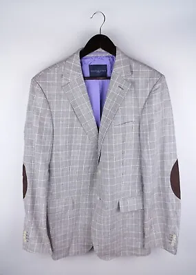 Buy Tommy Hilfiger Tailored Mizner Men Blazer Jacket Business Linen Brown Size 52 • 59.94£