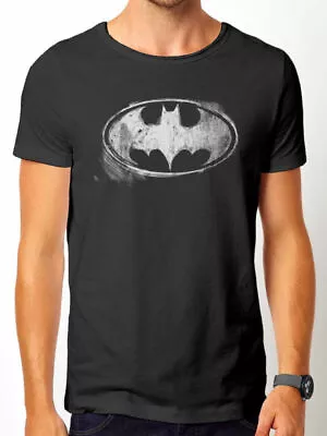 Buy Batman The Dark Knight Distressed White Logo Printed T Shirt Licensed Official  • 5.99£