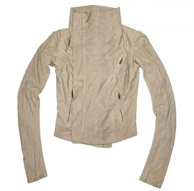 Buy Vintage Rick Owens Women’s Pearl Rough Lambskin Leather Jacket Sz IT 38 / 4 US • 118.40£