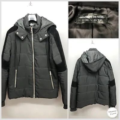 Buy Maniere De Voir Women's Black Hooded Anorak Puffer Jacket Medium Zip Pockets • 14.95£