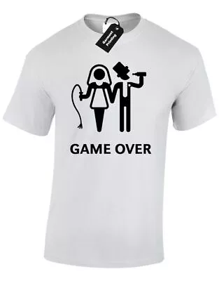 Buy Game Over Mens T Shirt Funny Wedding Bride Groom Design Gift Present Joke Humour • 7.99£