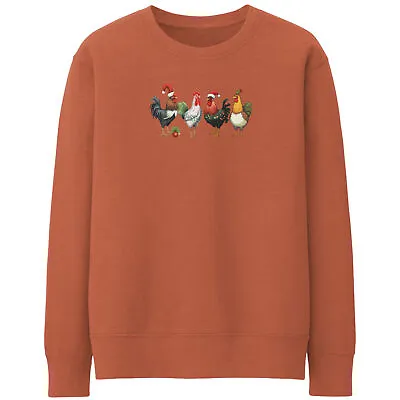 Buy Christmas Rooster Womens Sweatshirt Farm Animal Her Xmas Cockerel Sweater Men... • 24.99£