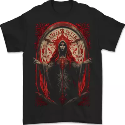 Buy Evil Witch Satanic Halloween Mens T-Shirt 100% Cotton • 8.49£