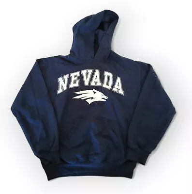 Buy Gildan Nevada Wolf Pack NCAA Pullover Hoodie, Blue, Size S • 11.99£